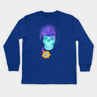 Succulent Skull Kids Long Sleeve T-Shirt